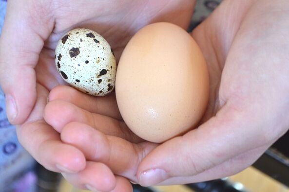 Куряче і перепелине яйце